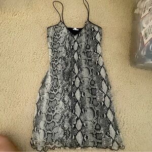 Garage Snake Skin Slip Dress XS